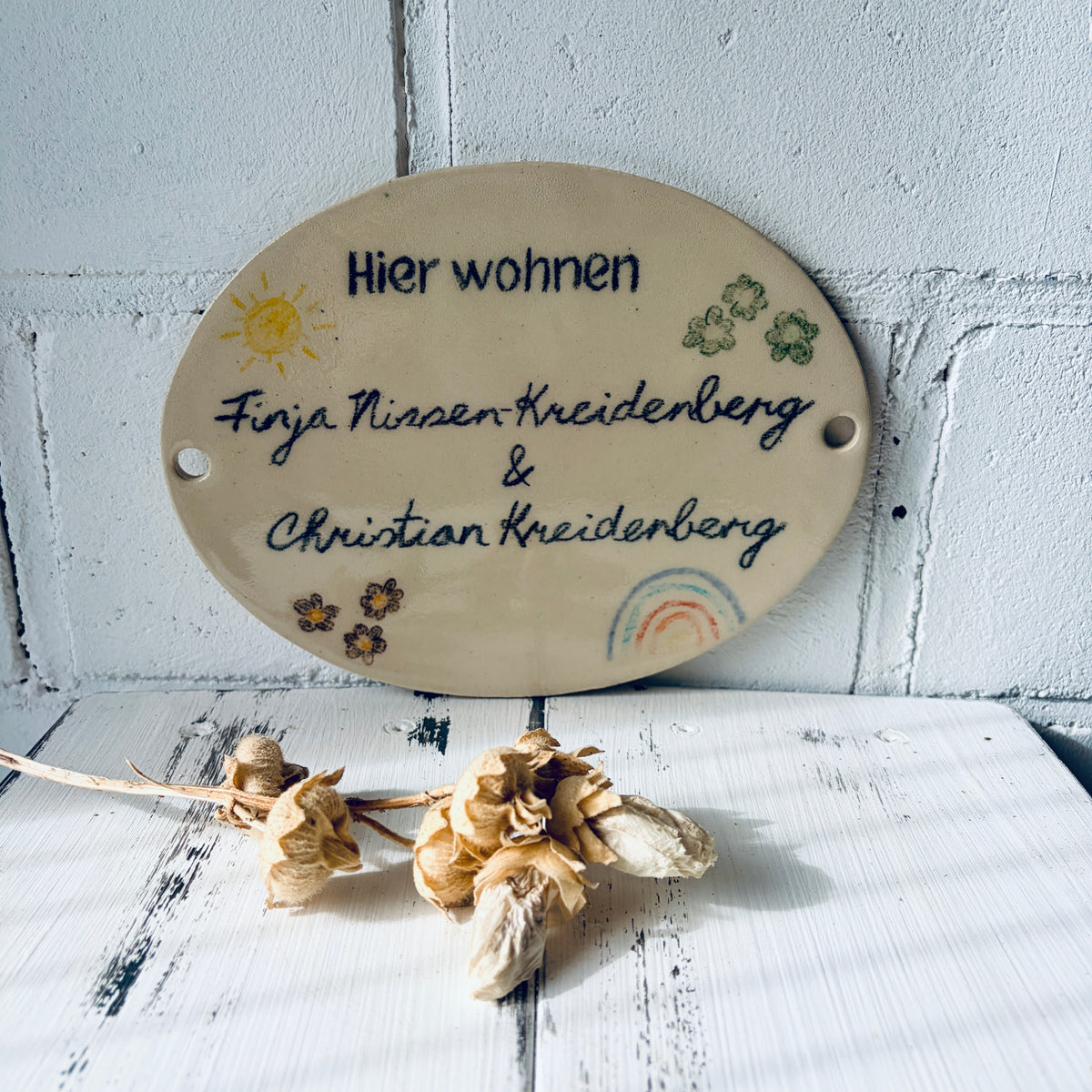 Kleines Türschild Rohling oval – zum Bemalen | 16 cm × 12 cm