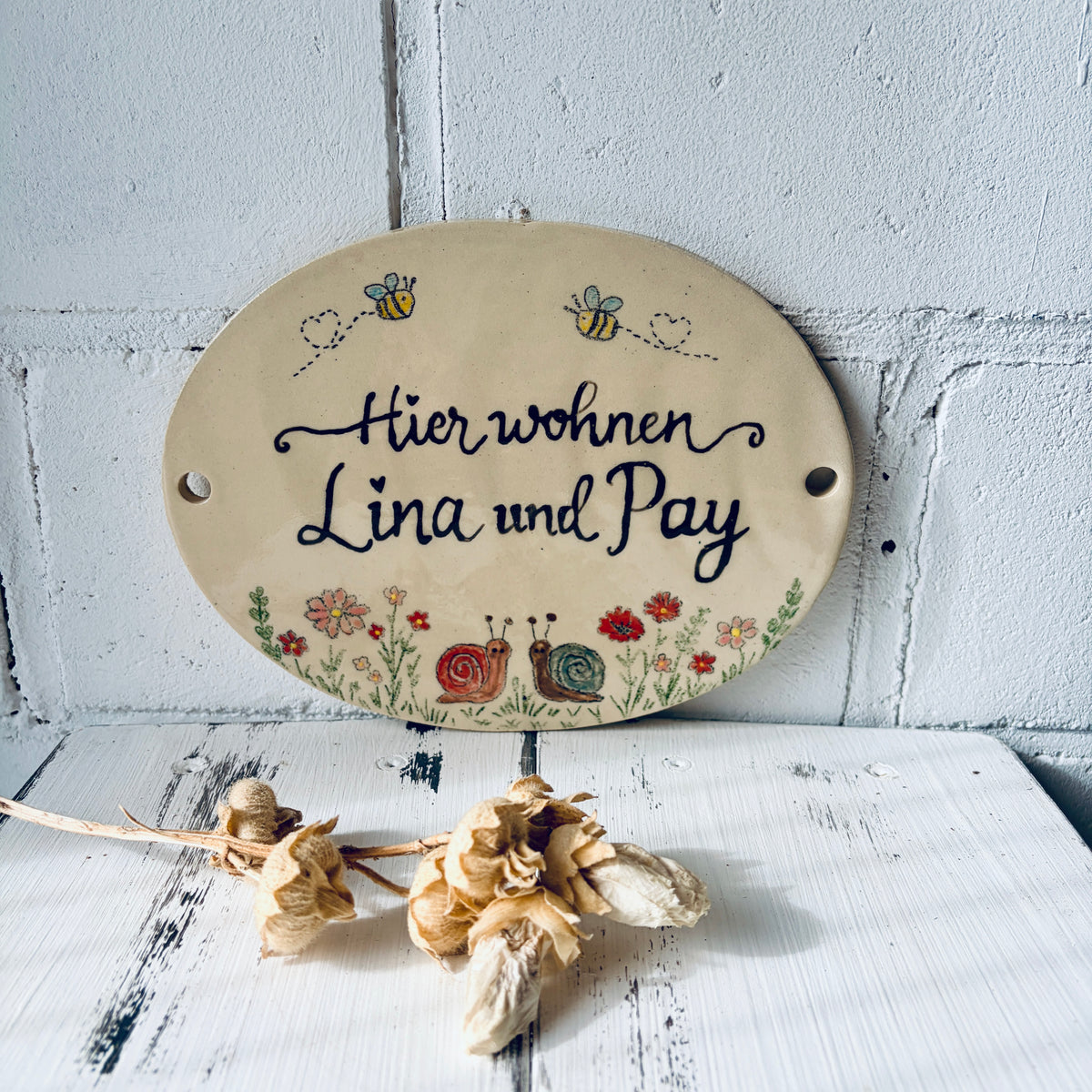 Großes Türschild Rohling oval – zum Bemalen | 20 cm × 15,5 cm