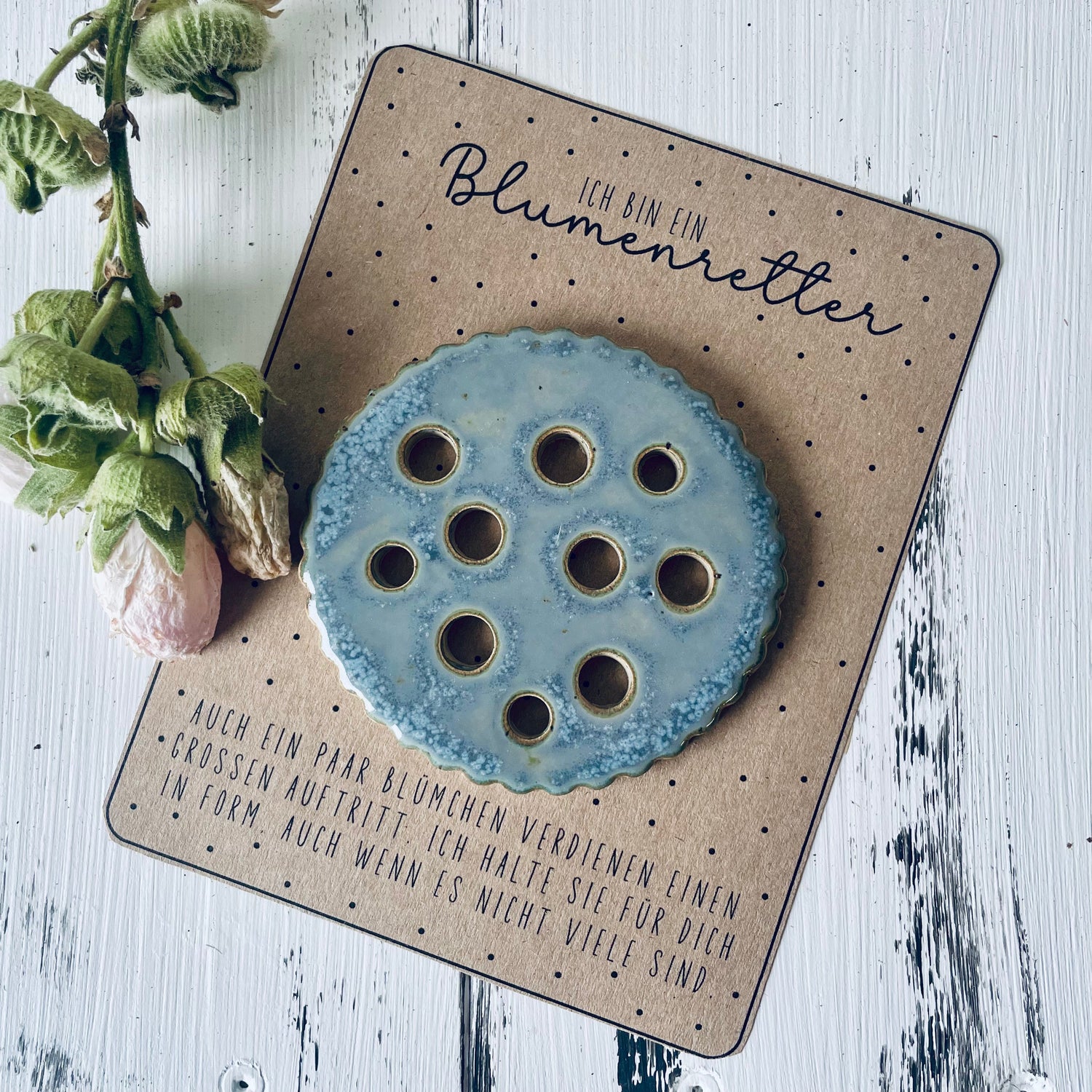 Blumenretter aus Keramik