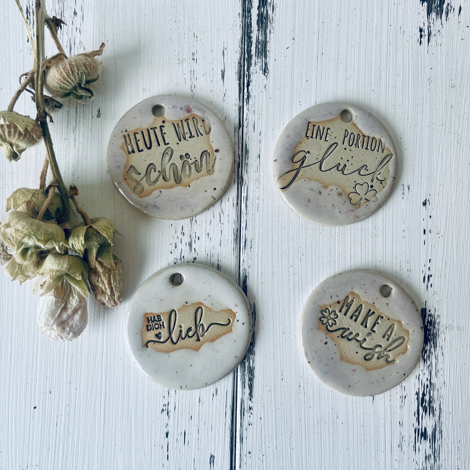Keramik-Geschenkanhänger – kleine Botschaften mit Charme