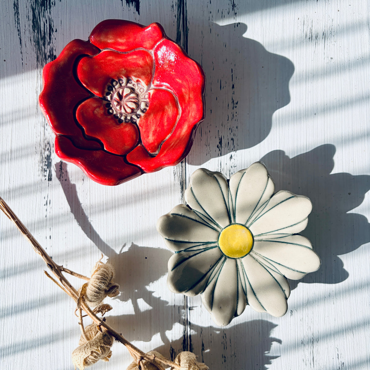 Gartenstecker Blume, Rohling zum Bemalen