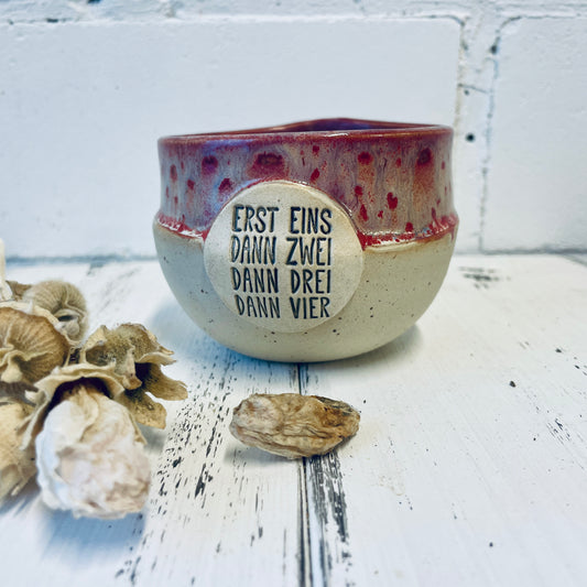 Adventskerze – Handgemachte Kerzenkeramik mit Baumwolldocht, Bienenwachskerze