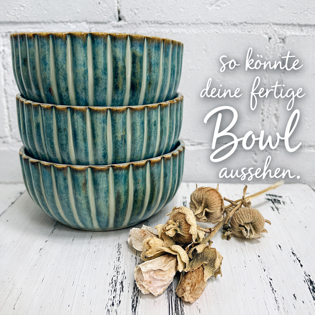 Weiße Bowl-Rohling zum Keramikmalen – ca. 300 ml