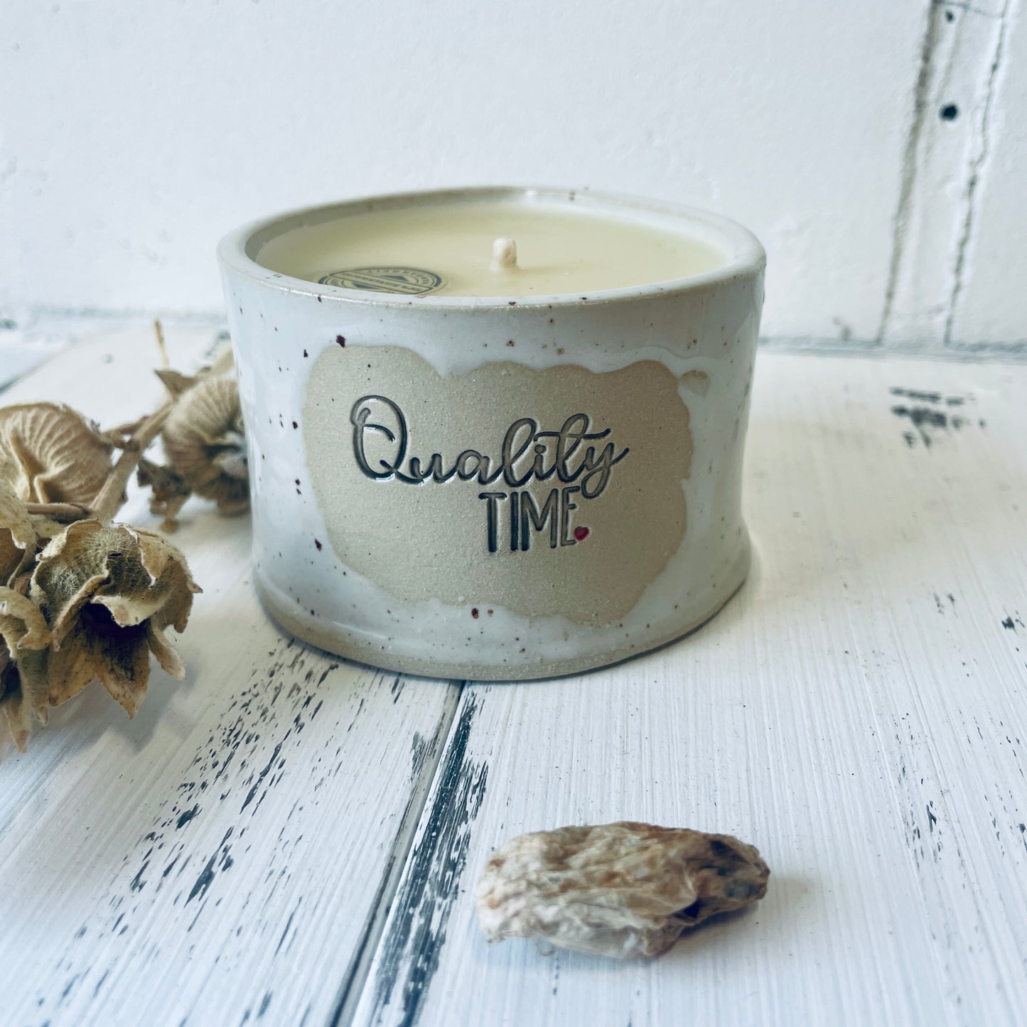 Kerzenbecher „Quality Time“, Baumwolldocht