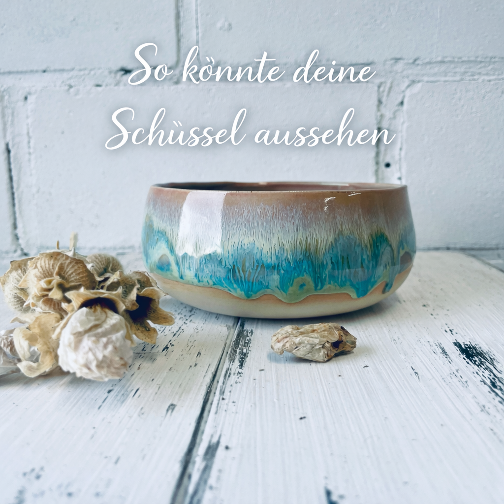 Dip-Schale / Bowl – Keramikrohling (weißer Ton)