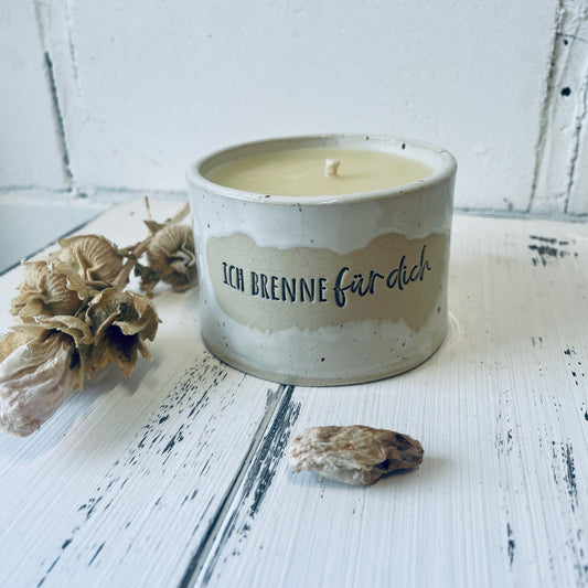 Kerzenbecher „ich brenne für dich“, Baumwolldocht