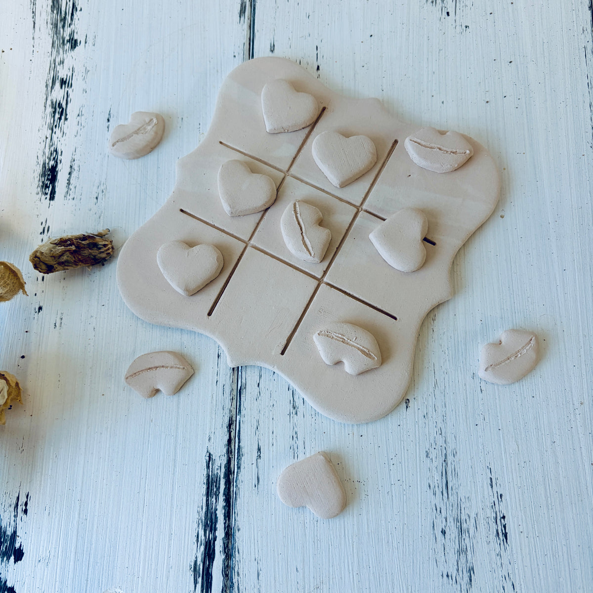 Tic-Tac-Toe Spiel – Keramikrohling