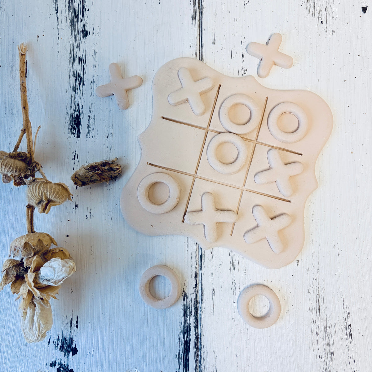Tic-Tac-Toe Spiel – Keramikrohling