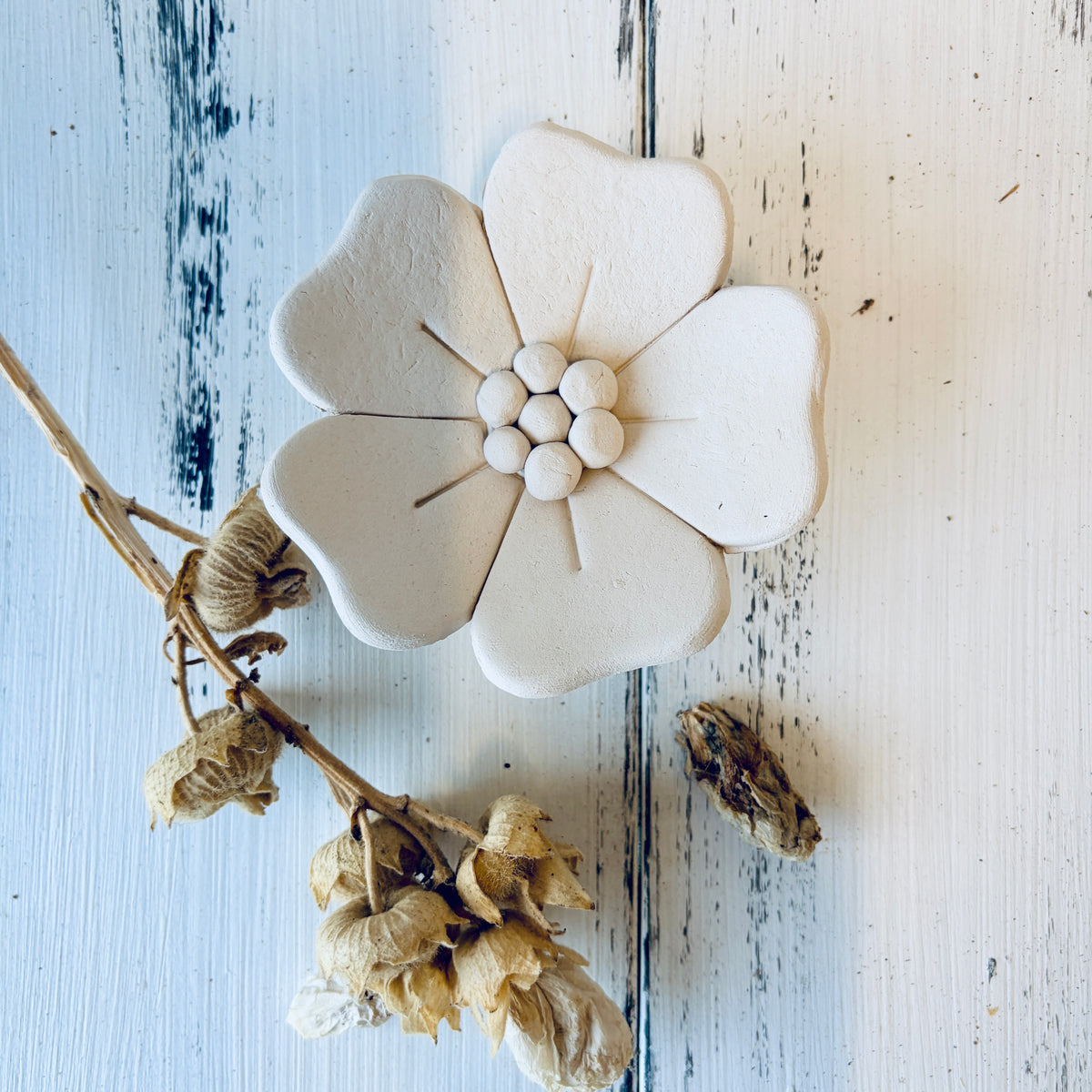Gartenstecker Blume, Rohling zum Bemalen