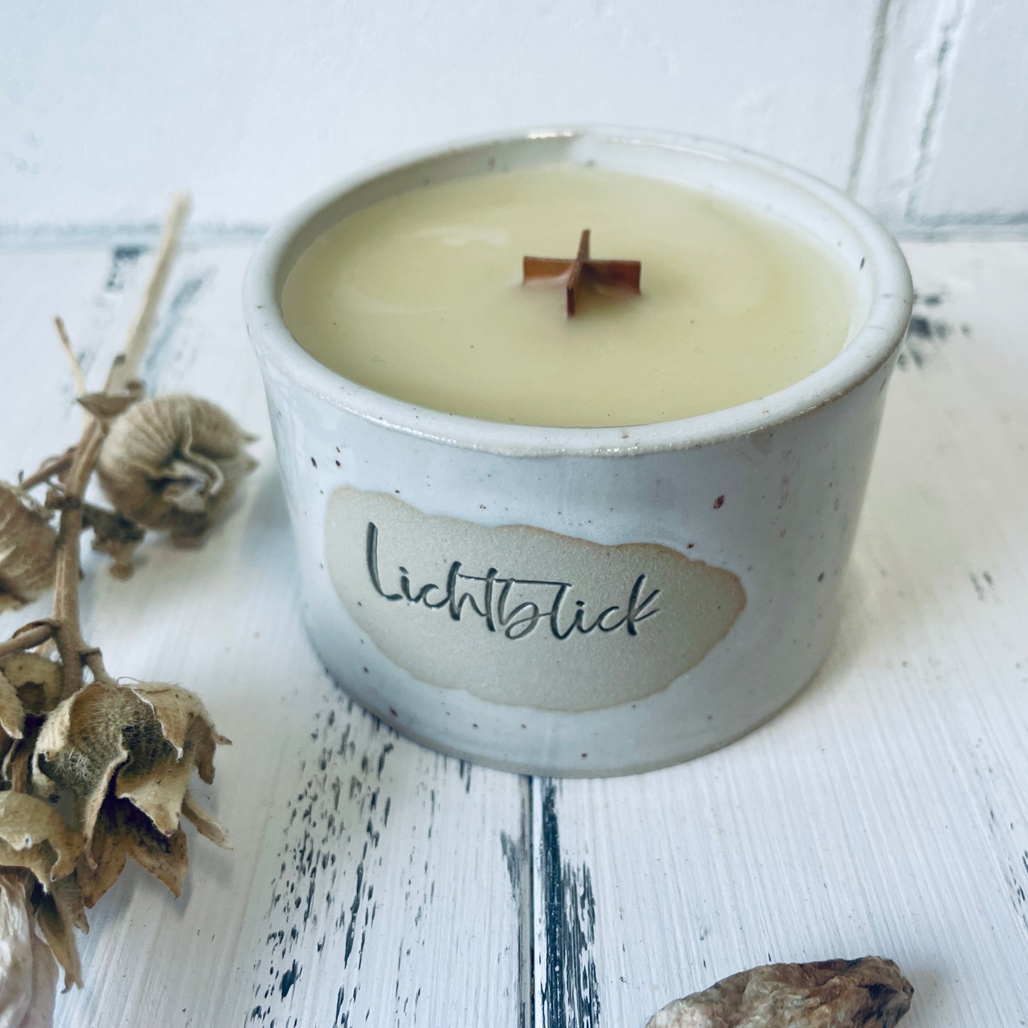 Kerzenbecher „Lichtblick“, Holzdocht