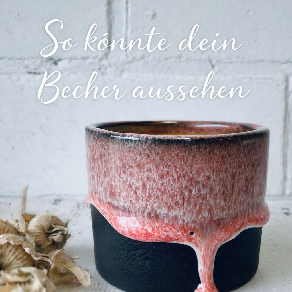 Kleiner Becher aus weißem Ton – Rohling für Keramikmalkurse & Zuhause