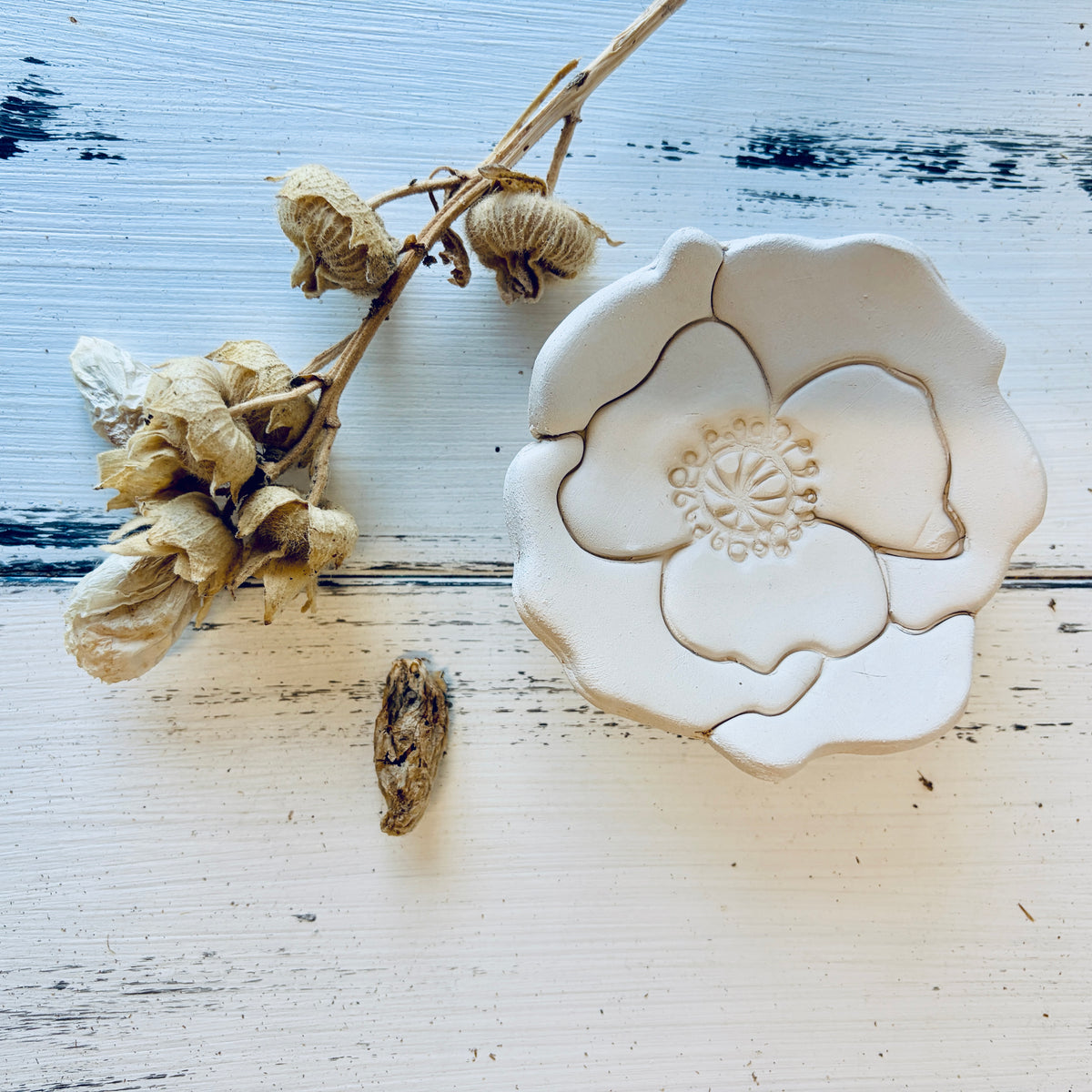 Gartenstecker Blume, Rohling zum Bemalen