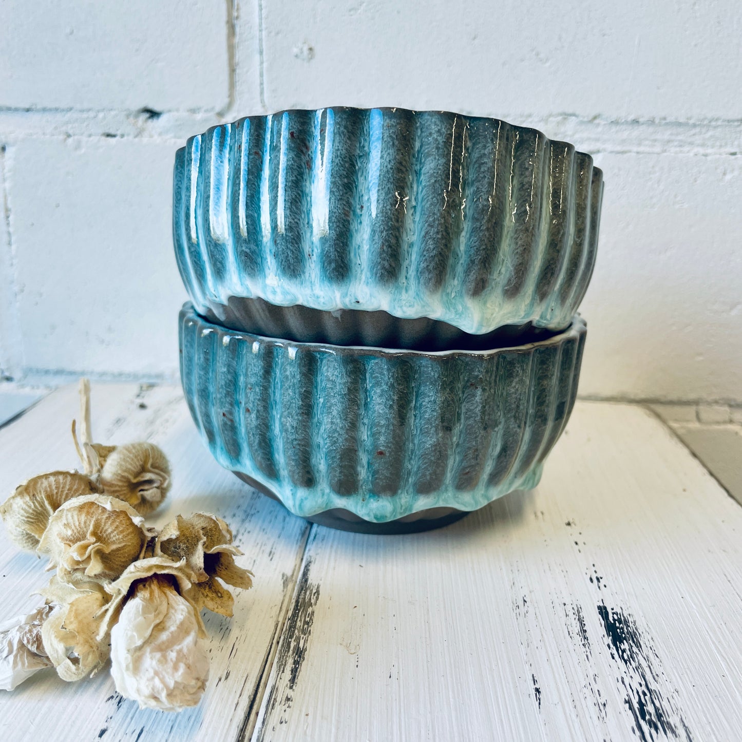Graue Bowl-Rohling zum Keramikmalen – ca. 300 ml