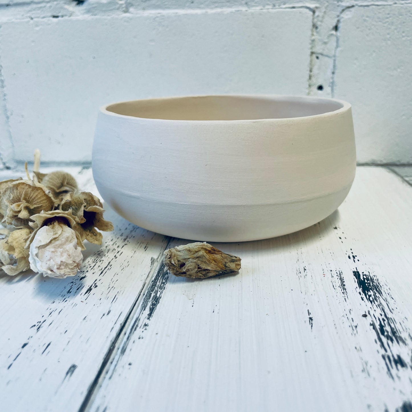 Dip-Schale / Bowl – Keramikrohling (weißer Ton)