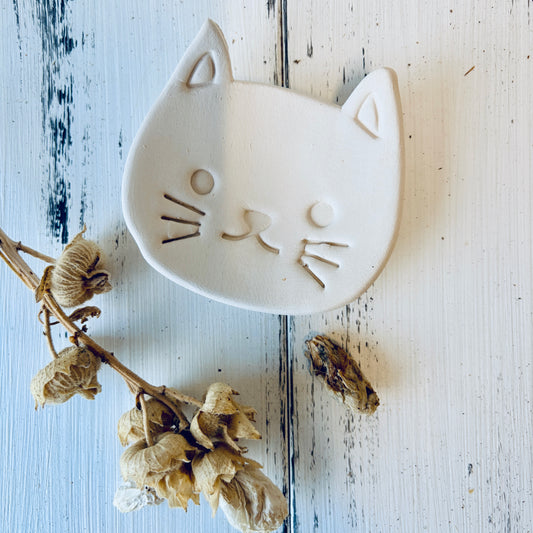 Schmuckschälchen Katze – Rohling zum Bemalen