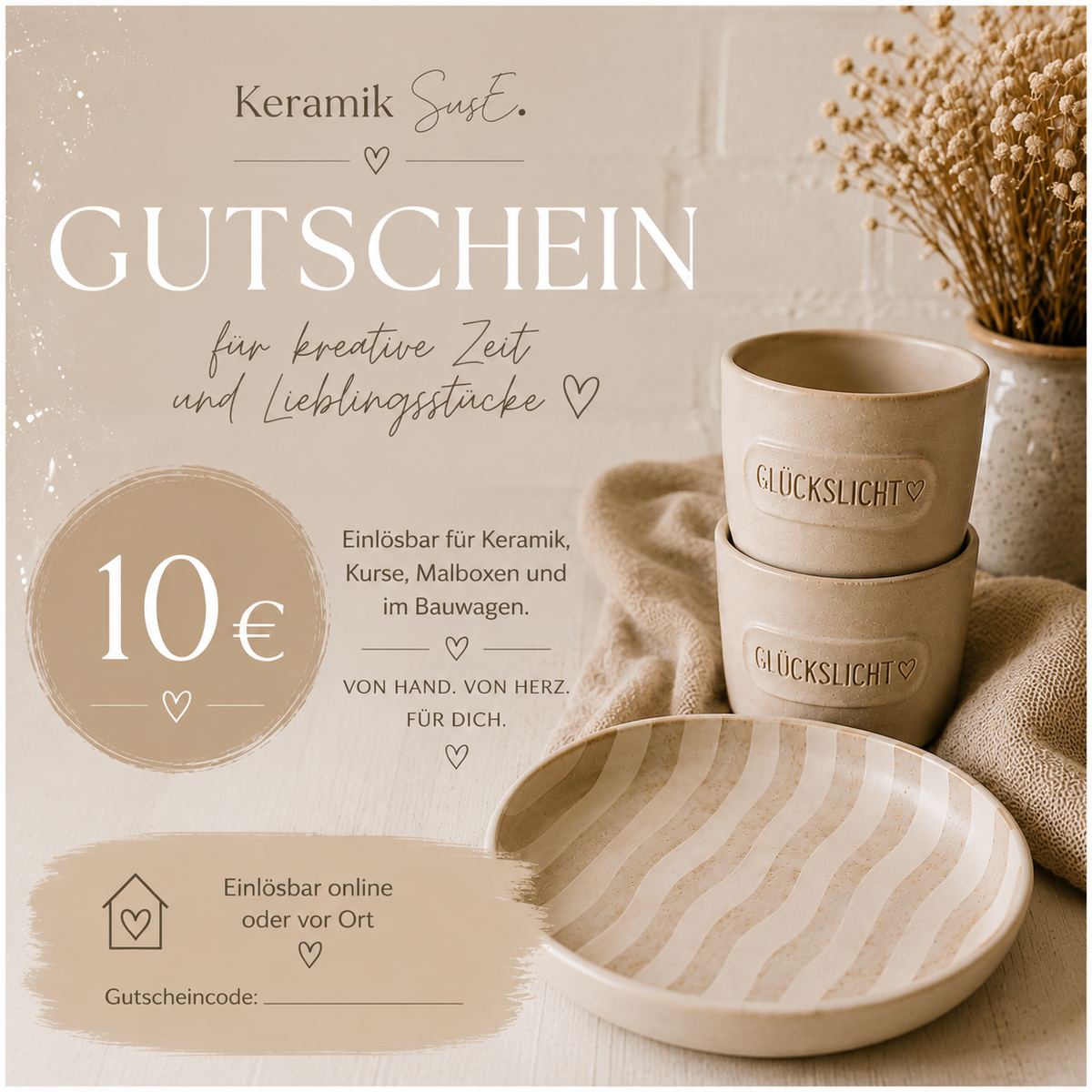 Keramik SusE. Gutschein