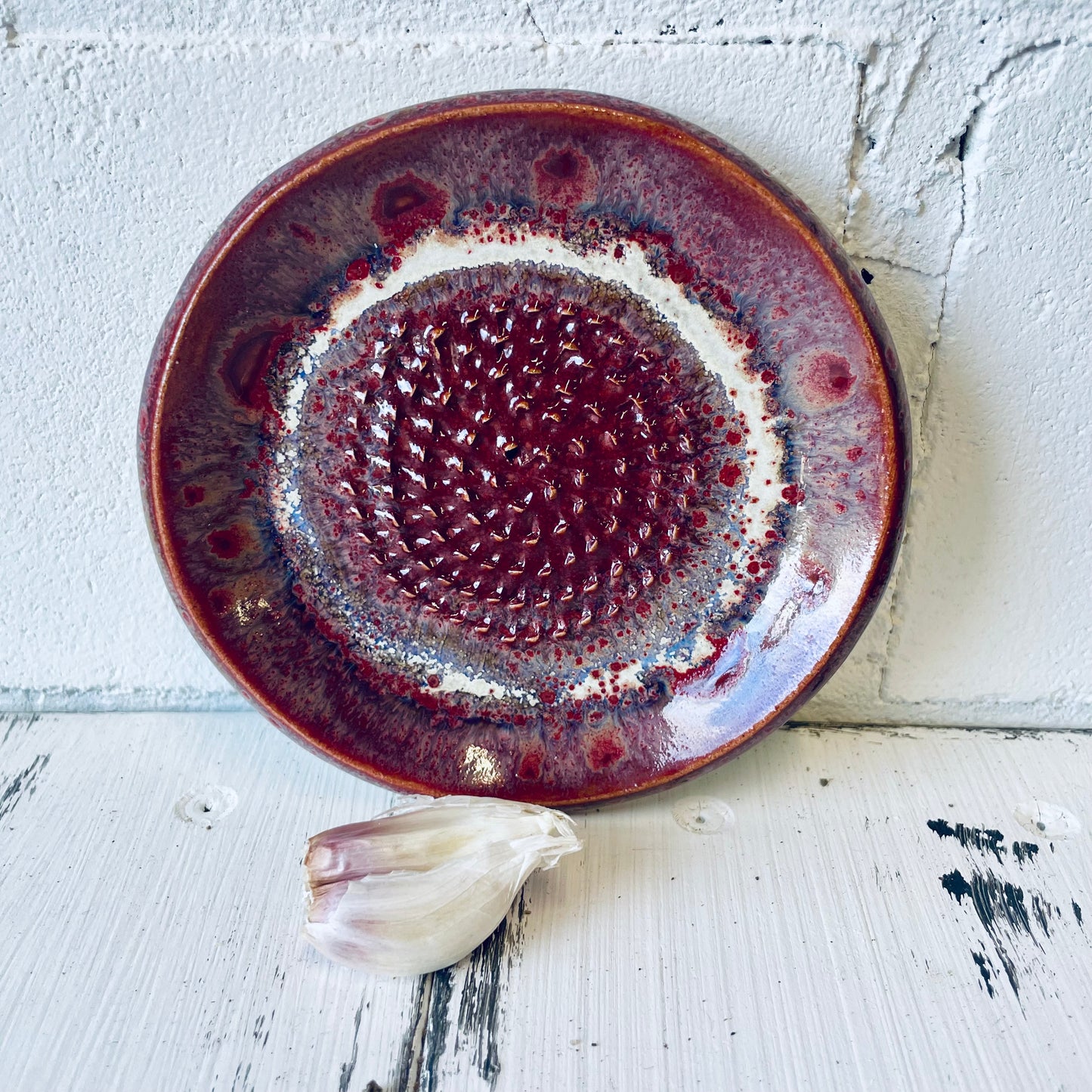 kleine Keramikreibe – handgemachter Küchenhelfer, Steinzeug