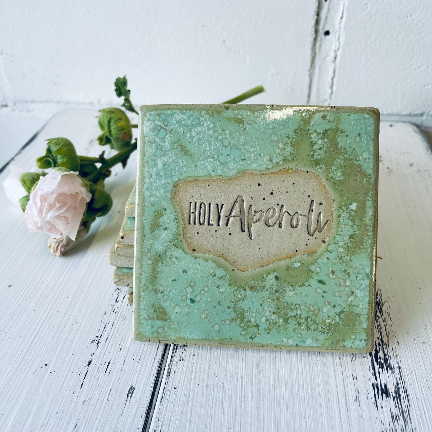 Handgemachte Keramik-Untersetzer mit witzigen Sprüchen – perfekt für Lillet, Aperol, Gin, Bier & Wein, Mädels-Abend