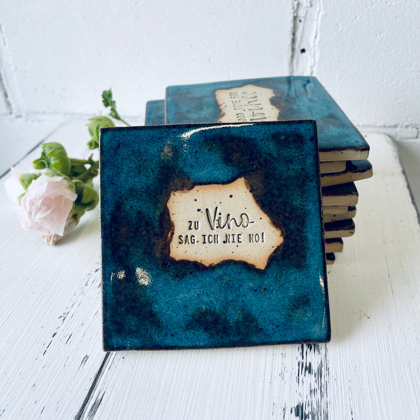 Handgemachte Keramik-Untersetzer mit witzigen Sprüchen – perfekt für Lillet, Aperol, Gin, Bier & Wein, Mädels-Abend