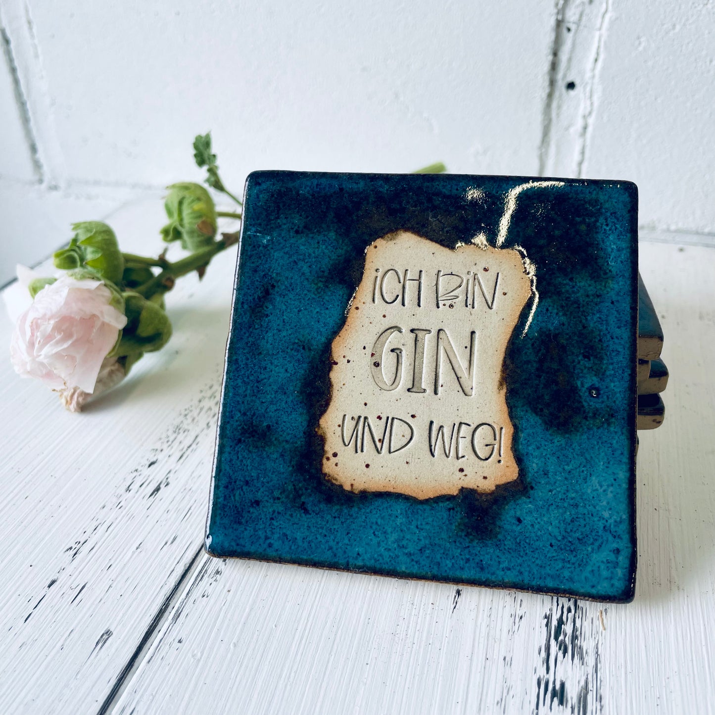 Handgemachte Keramik-Untersetzer mit witzigen Sprüchen – perfekt für Lillet, Aperol, Gin, Bier & Wein, Mädels-Abend