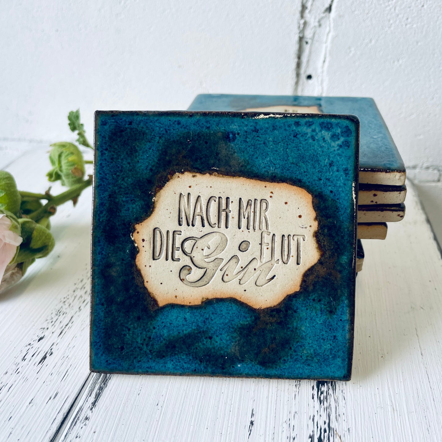 Handgemachte Keramik-Untersetzer mit witzigen Sprüchen – perfekt für Lillet, Aperol, Gin, Bier & Wein, Mädels-Abend