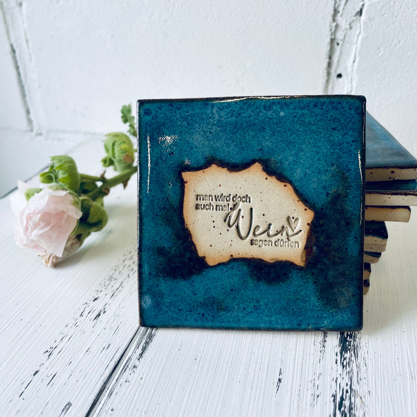 Handgemachte Keramik-Untersetzer mit witzigen Sprüchen – perfekt für Lillet, Aperol, Gin, Bier & Wein, Mädels-Abend