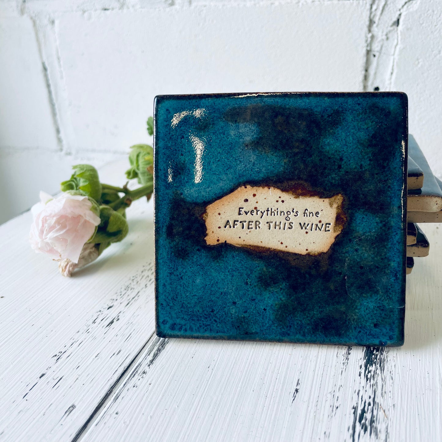 Handgemachte Keramik-Untersetzer mit witzigen Sprüchen – perfekt für Lillet, Aperol, Gin, Bier & Wein, Mädels-Abend