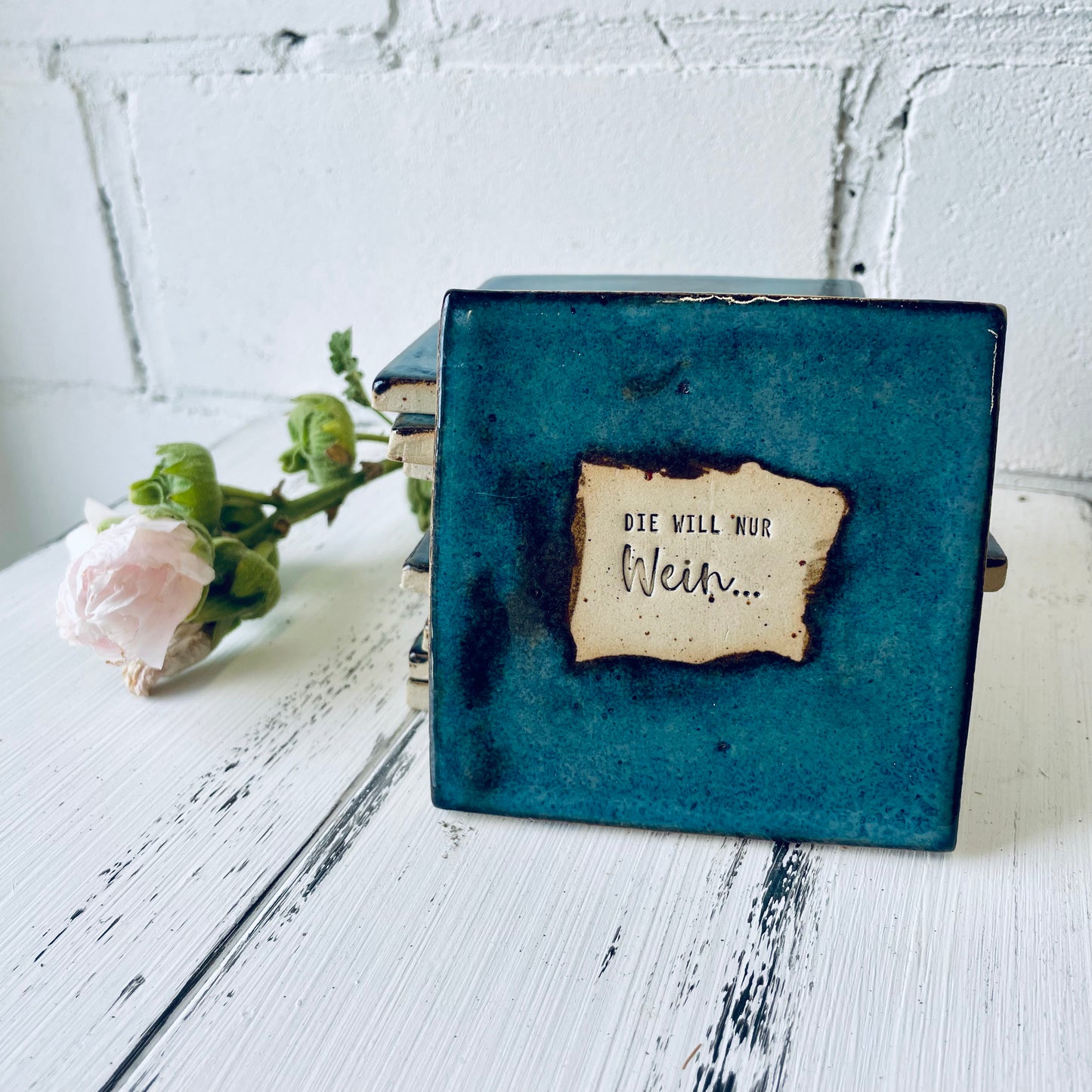 Handgemachte Keramik-Untersetzer mit witzigen Sprüchen – perfekt für Lillet, Aperol, Gin, Bier & Wein, Mädels-Abend