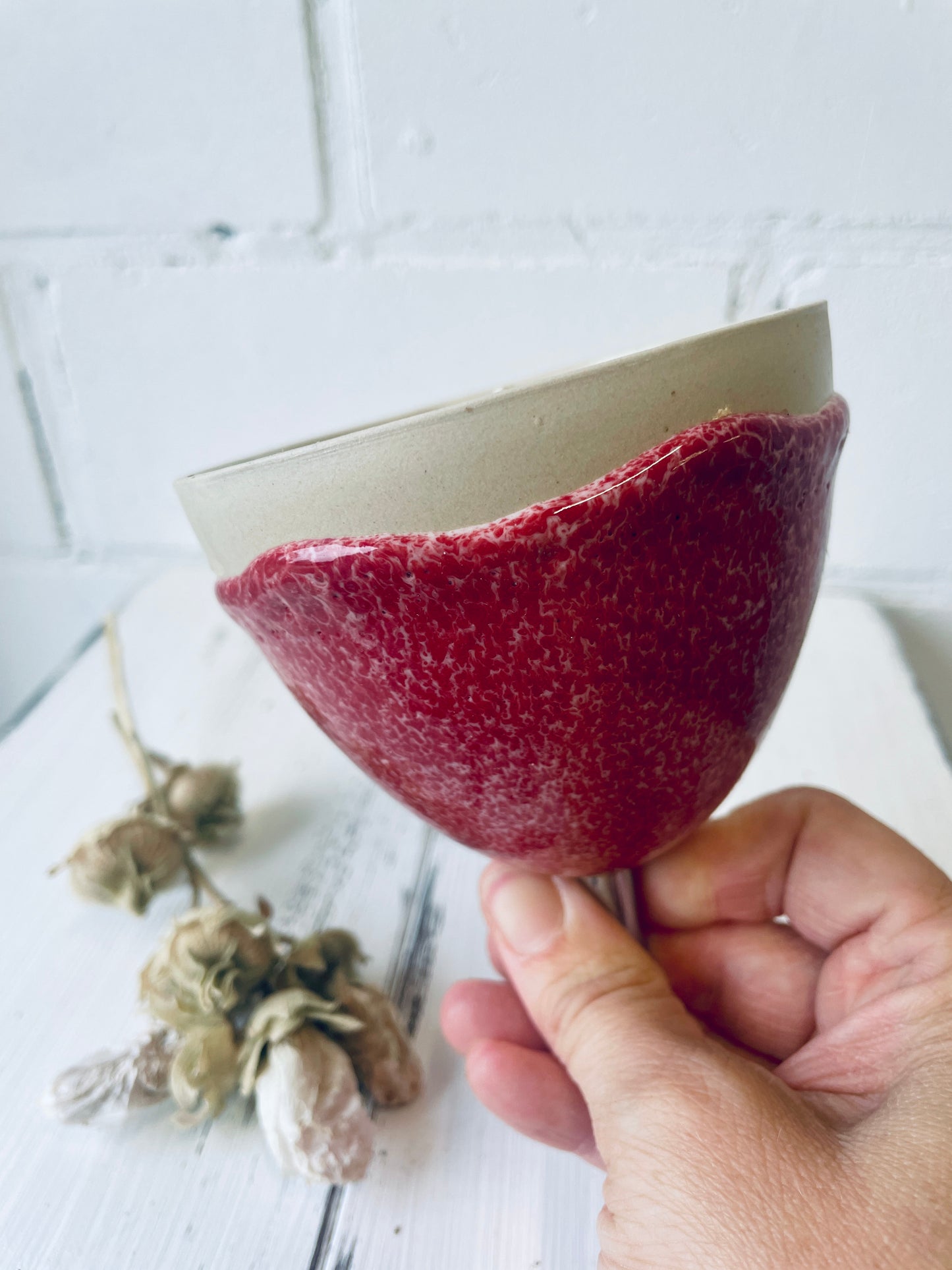 Gartenfackel aus Keramik – handgemacht & mit Bienenwachs gefüllt