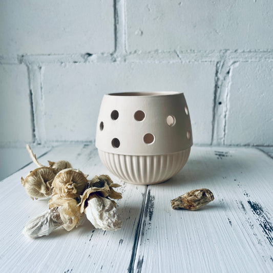 Kleines weißes Windlicht / Teelicht — Rohling